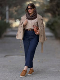 شلوار جین زنانه کراپ رگولار کد 21830