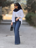 شلوار جین زنانه فلر کد 22096