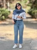 شلوار جین زنانه مدل کراپ استریت کد 1121/5