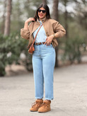 شلوار جین زنانه مدل کراپ استریت (Three Jeans Jackpot Cropped Straight) قد 90 رنگ آبی روشن کد 25138
